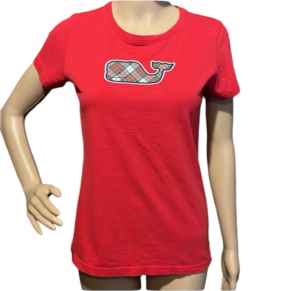 💰BOGO FREE Vineyard Vines Plaid Whale Logo Ladies’ T-Shirt